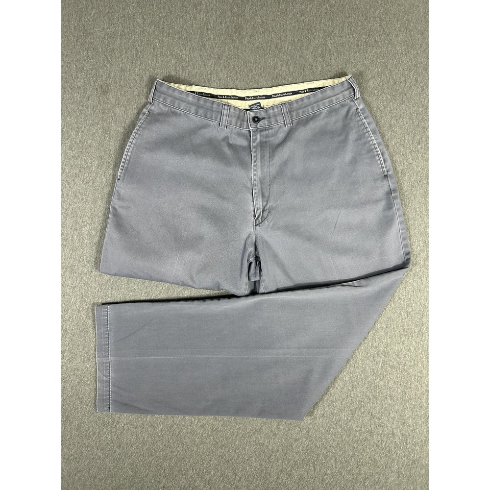 Polo Ralph Lauren‎ Chino Pants Mens 35x32 Gray Cotton Flat Front Straight